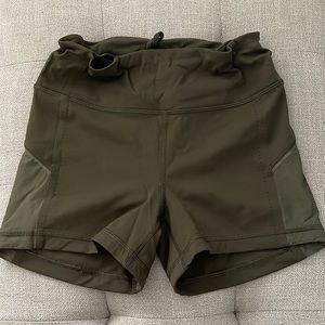 Lululemon olive shorts